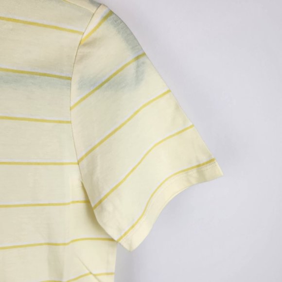 NWT Everlane Organic Cotton Short Sleeve Crewneck Tee Yellow Stripe sz S - Picture 4 of 8